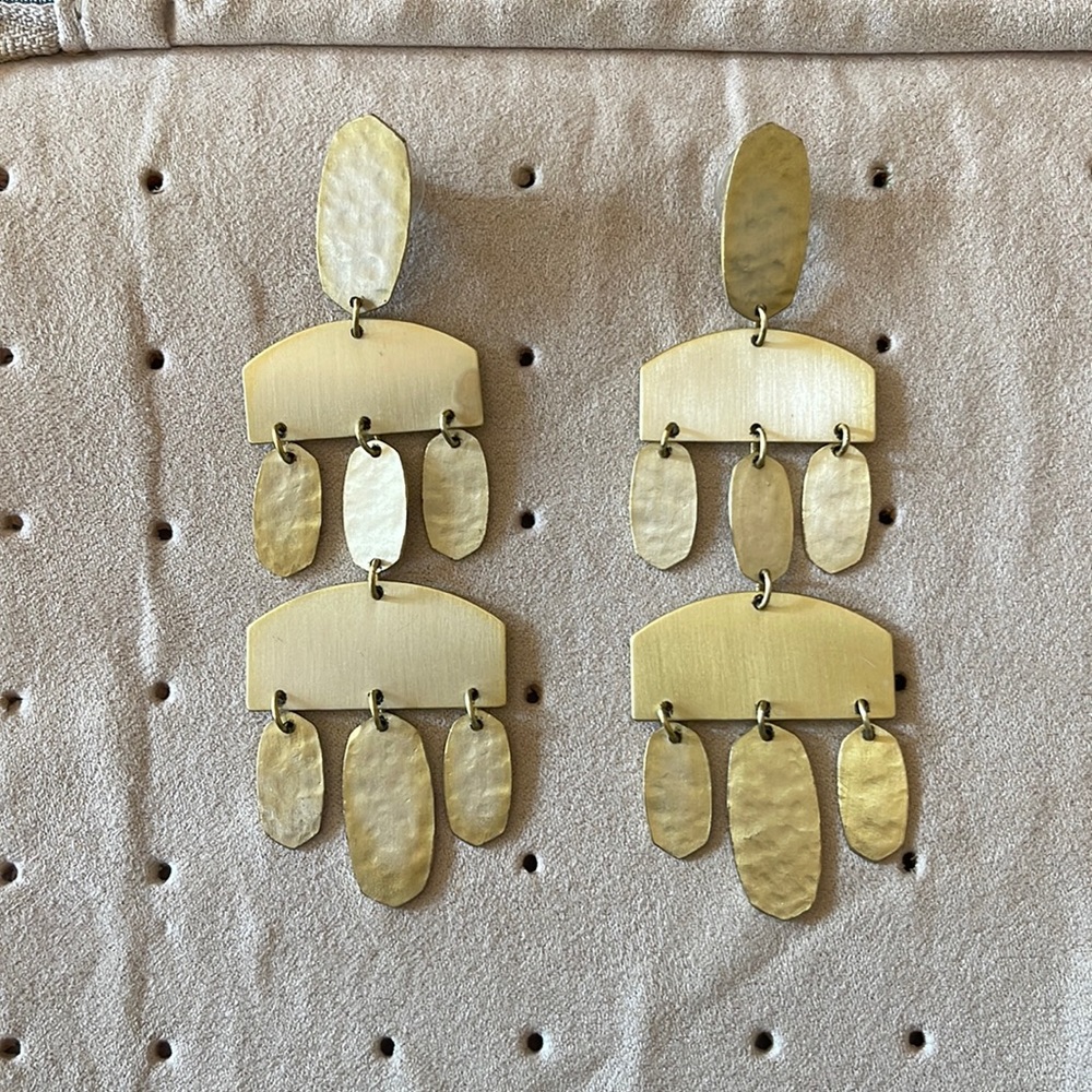 Kendra Scott Hammered Gold Emmet Earrings